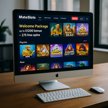 MateSlots Casino - Intuitive Desktop Platform Interface